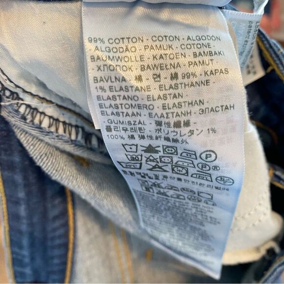 Levis Straight Leg Classic Demi Curve Dark Denim Jeans Size 32M - Picture 10 of 11
